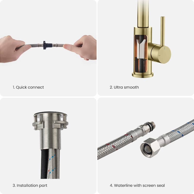 Single Handle Pull Down Kitchen Faucet