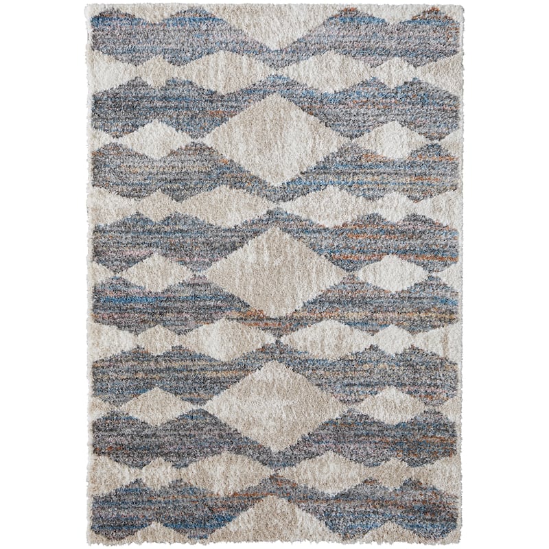 Caide Power Loomed Contemporary Area Rug - 4'x6' - Cream/Grey/White