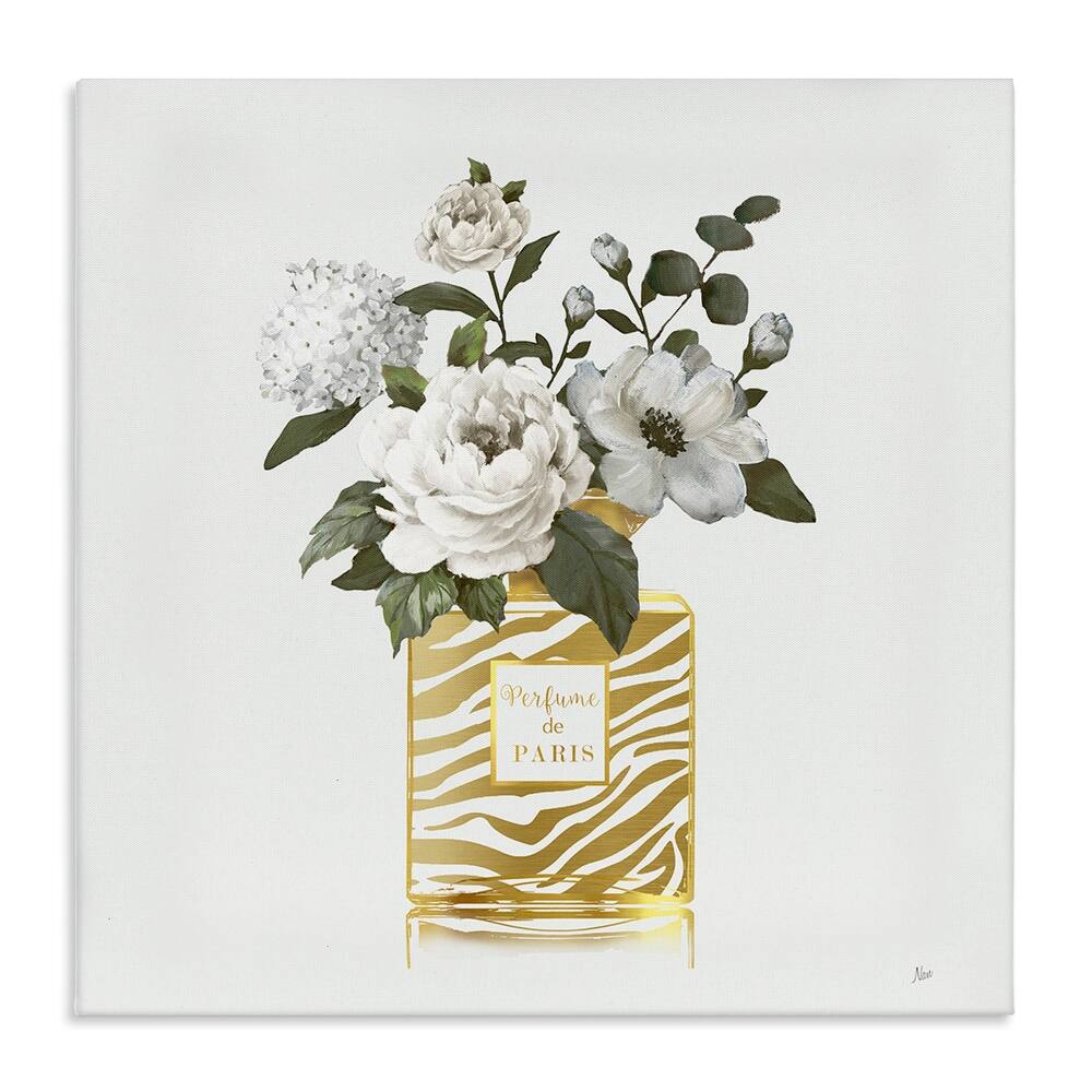 Stupell Chic Striped Perfume Bouquet Canvas Wall Art Design By Nan