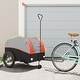 preview thumbnail 39 of 59, vidaXL Bike Trailer Kids Bicycle Cargo Wagon Buggy Carriage Cycle Trailer Iron 52.4" x 26.8" x 26.8" - Black and orange2