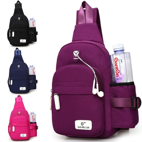 Shop Crossbody Shoulder Bag Cycle Sling Bag Daily Travel Backpack - Black - On Sale - Overstock ...