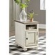 preview thumbnail 1 of 6, Realyn White/Brown Traditional Chair Side End Table