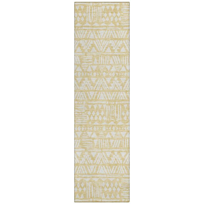 Machine Washable Indoor/ Outdoor Chantille Boho Tribal Rug