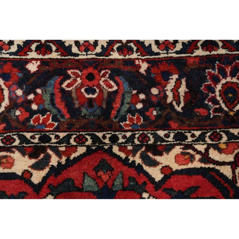 Hand Knotted Oriental 100% Wool Carpet Traditional Floral Oranges & Rust Bakhtiari Area Rug - 10' 3'' X 6' 10''
