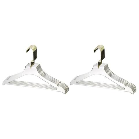 YBM Home Quality Acrylic Clear Coat Hangers, With Bar