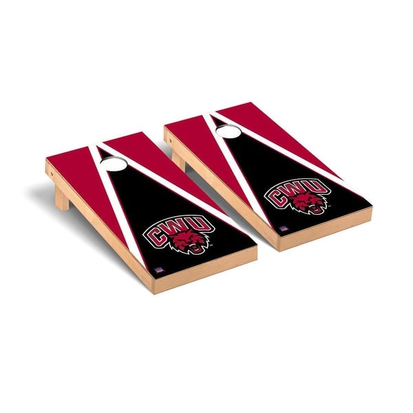 slide 2 of 5, Central Washington Wildcats Cornhole Board Set - Triangle Version