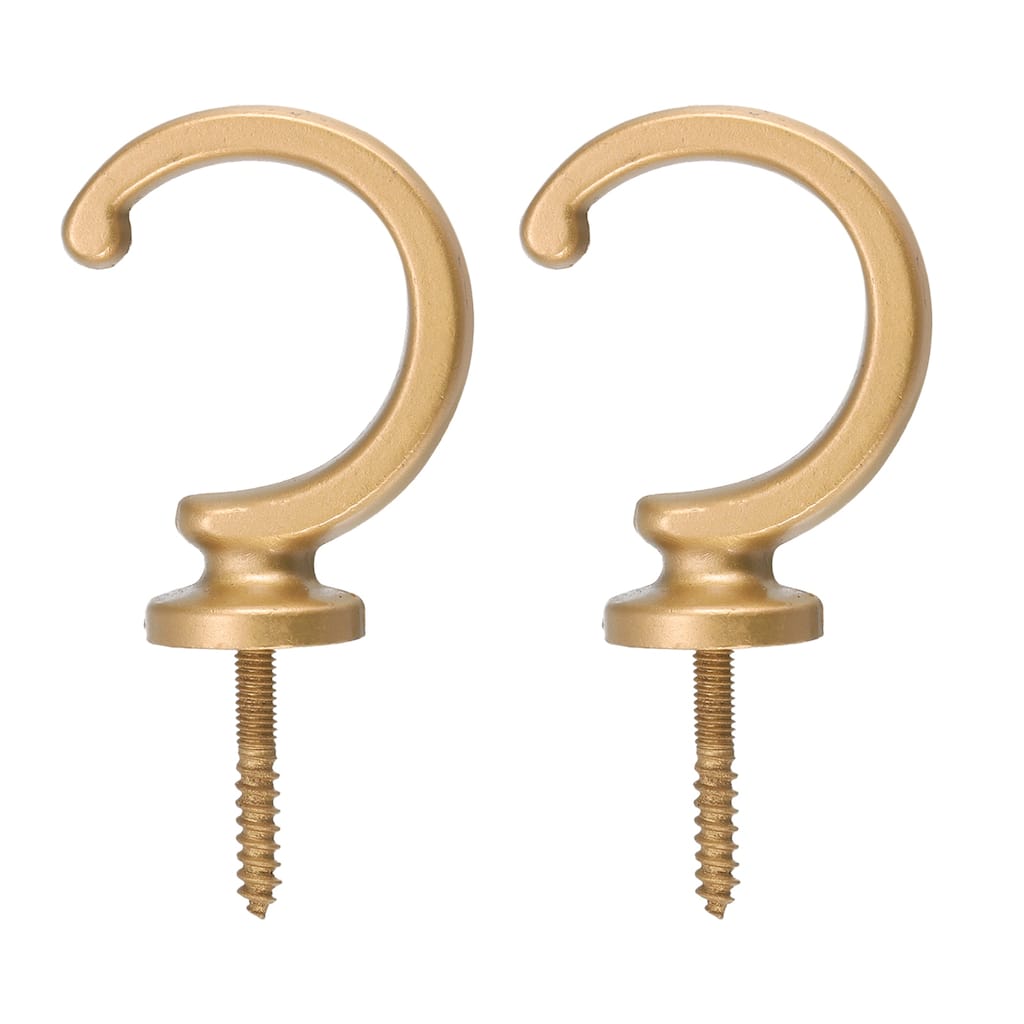 Aluminum Alloy Wall Mounted Curtain Holdback Drapery Tieback Hooks