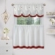 preview thumbnail 5 of 18, Lana Window Curtain Tier Pair and Valance Set 58x24 - Lava