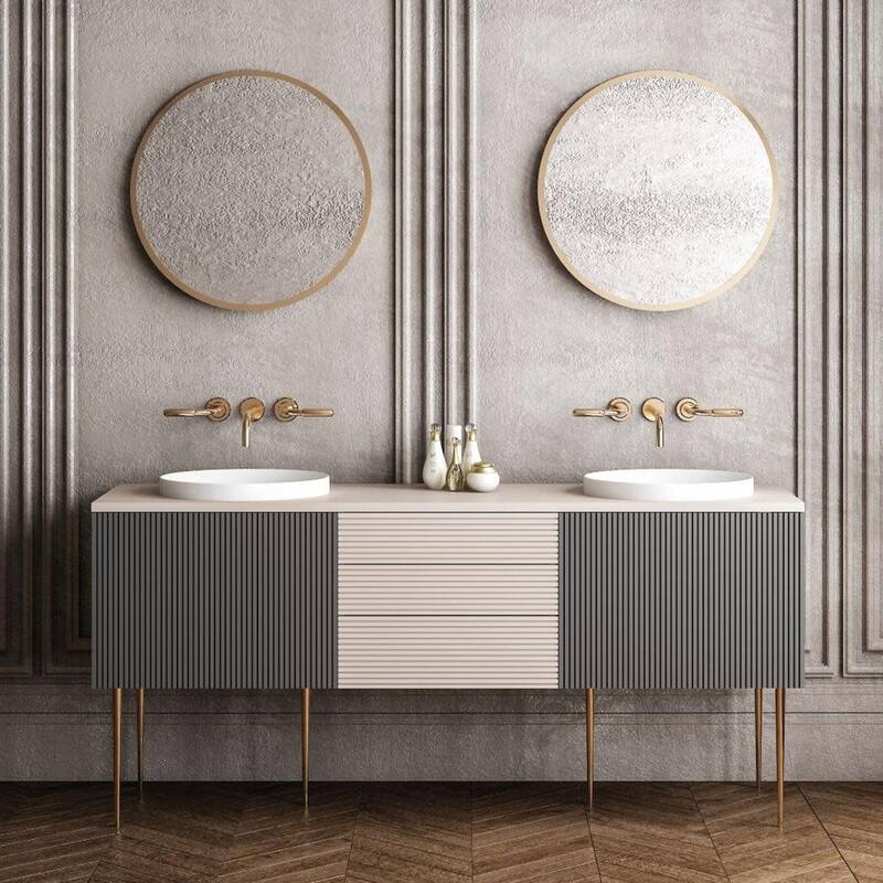 WS Bath Collections Fly 3041 Fly 16-7/8" Circular Ceramic Drop In or
