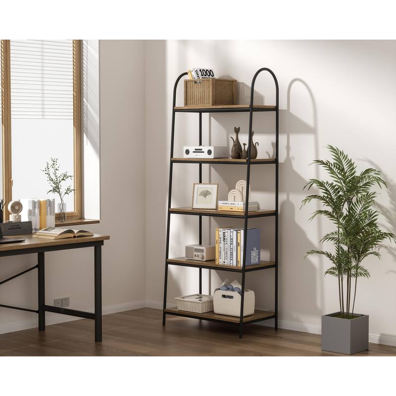 Tristan 71 Inch Shelving Unit in Natural Driftwood - 71"