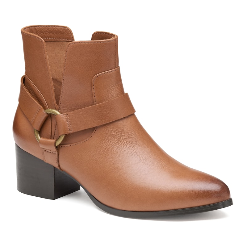Johnston & Murphy Women's Trista Harness Bootie - Cognac Calfskin - 8.5