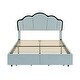 preview thumbnail 24 of 28, Princess-Themed Full Upholstered Platform Bed with LED & Drawers