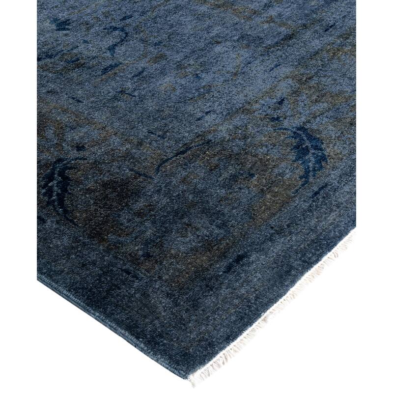 Overdyed One-of-a-Kind Hand-Knotted Area Rug - Gray - 8' 2" x 10' 2"