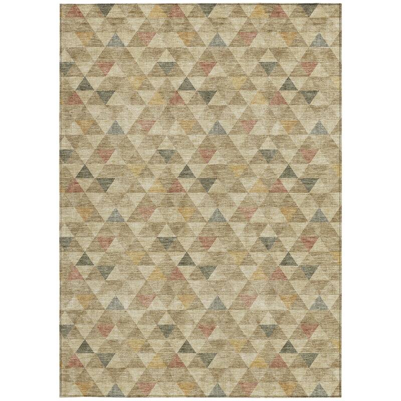 HomeRoots Geometric Transitional Rectangle Outdoor Rug
