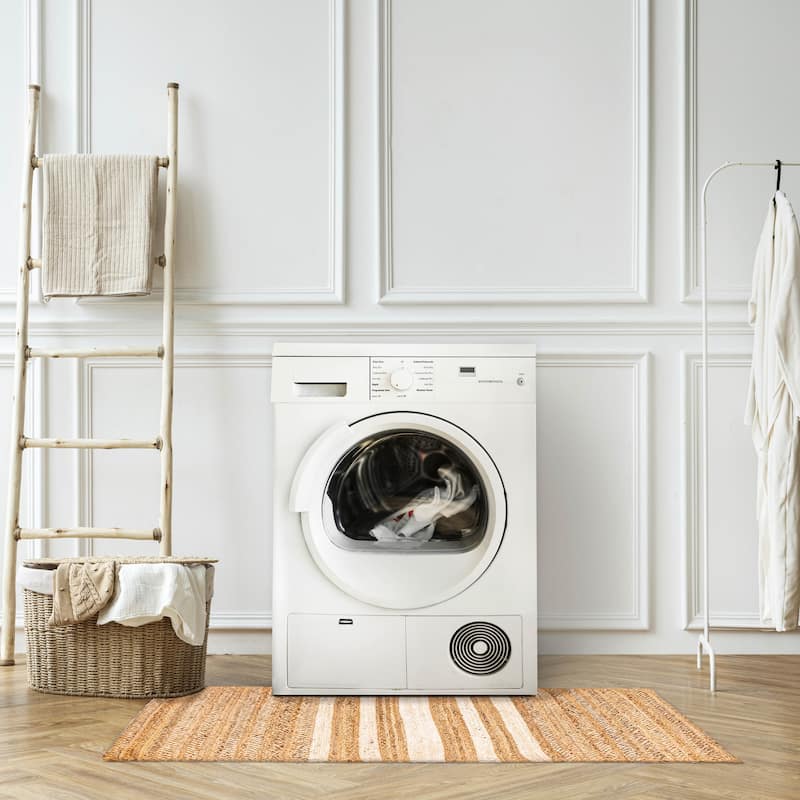 ECARPETGALLERY Braided Weave Palas Denizli Light Brown Jute Rug - 2'8 x 5'0