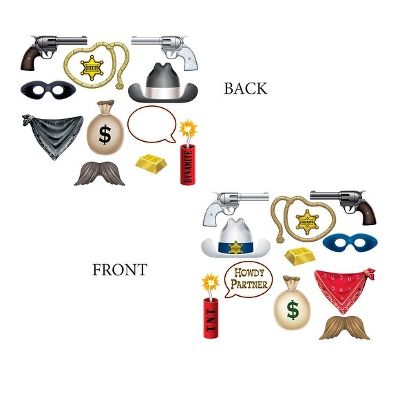 Club Pack of 144 Vibrantly Colored Western Photo Fun Signs 11.50" - N/A