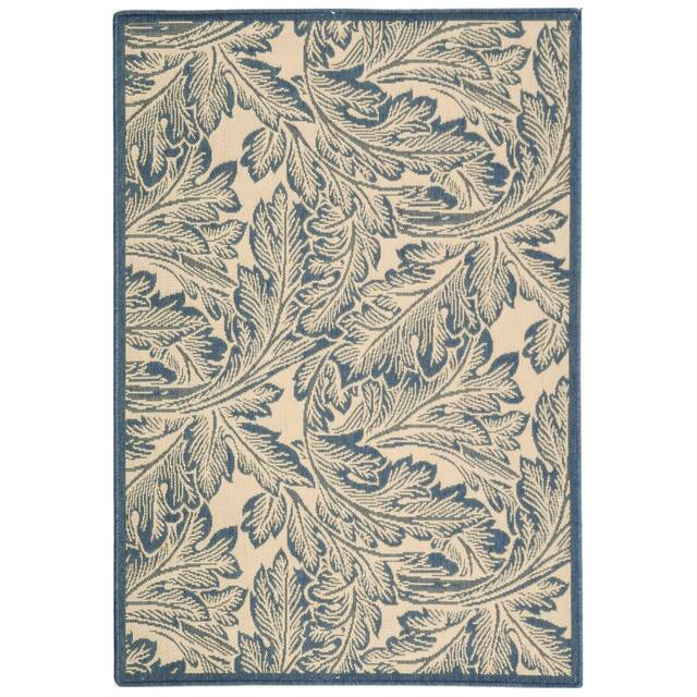 SAFAVIEH Courtyard Bettyjane Tropical Leaves Indoor/ Outdoor Area Rug