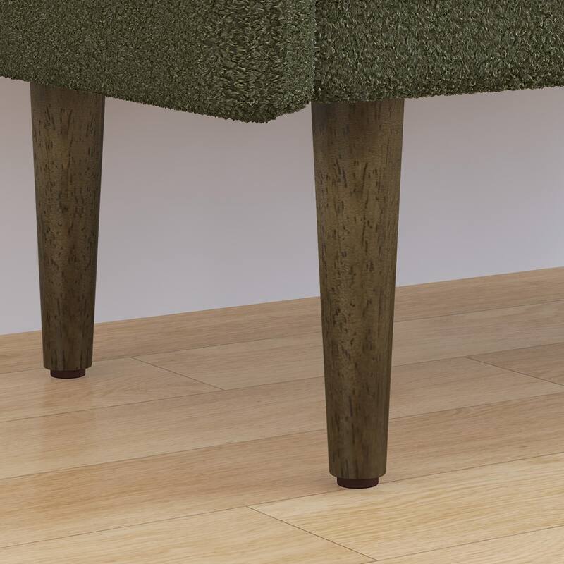 Teddy velvet storage stool, ,with storage space, suitable for apartments, living rooms and bedrooms-BLACK(45.98"*16.75"*21.75")