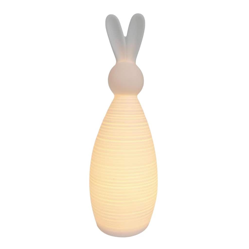 Transpac Medium Light Up Ceramic Rabbit Home Decorations Easter