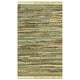 preview thumbnail 81 of 82, SAFAVIEH Handmade Rag Rug Bookem Casual Stripe Cotton Rug with Fringe 2'6" x 4' - Light Green/Multi - Rectangle