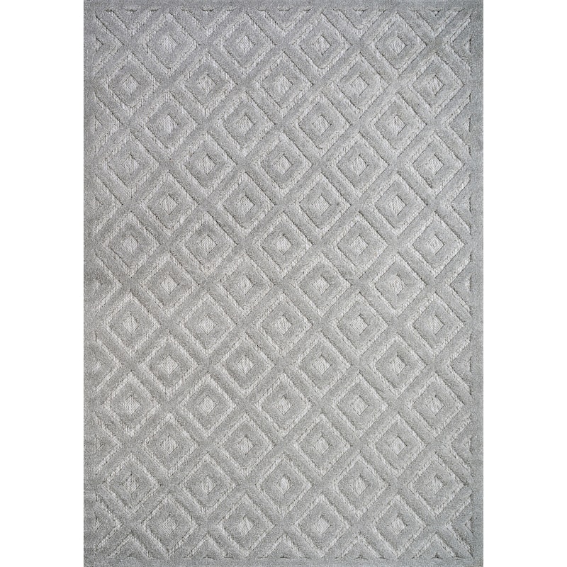 JONATHAN Y Ankara Neutral Diamond Trellis Indoor/Outdoor Area Rug - 3 X 5 - Light Gray