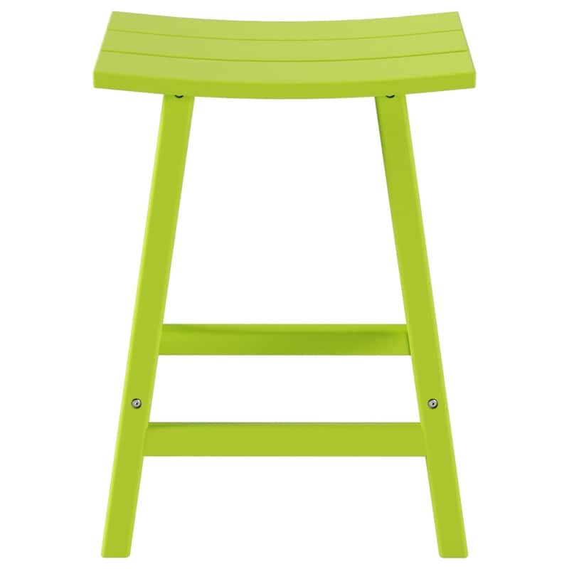 Polytrends Laguna Hdpe All Weather Outdoor Patio 24" Saddle Seat Counter Stool