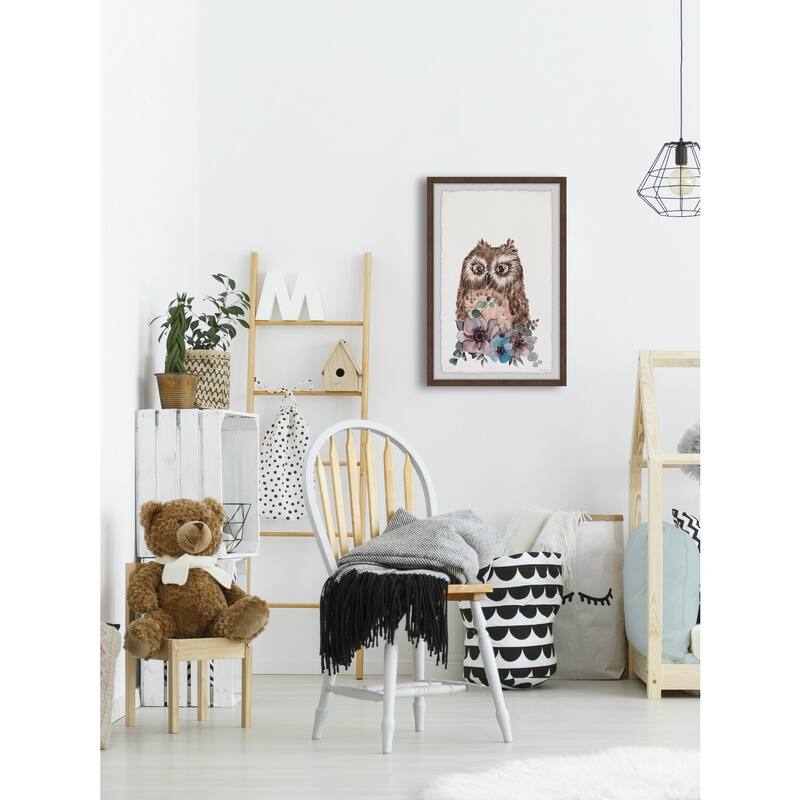 Owl Wall Art Framed Print - Medieval Majesty Canvas Painting for Home Decor - 24x36 Inch