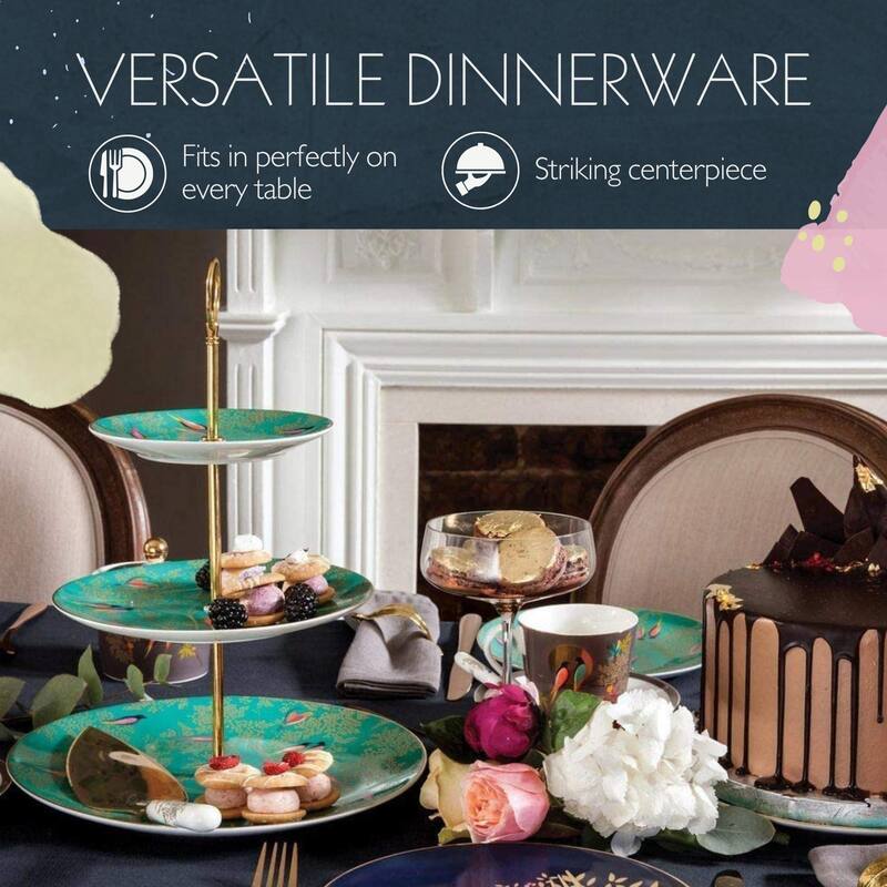 Portmeirion Sara Miller London Chelsea 3 Tier Cake Stand - 10.5", 8", 6"