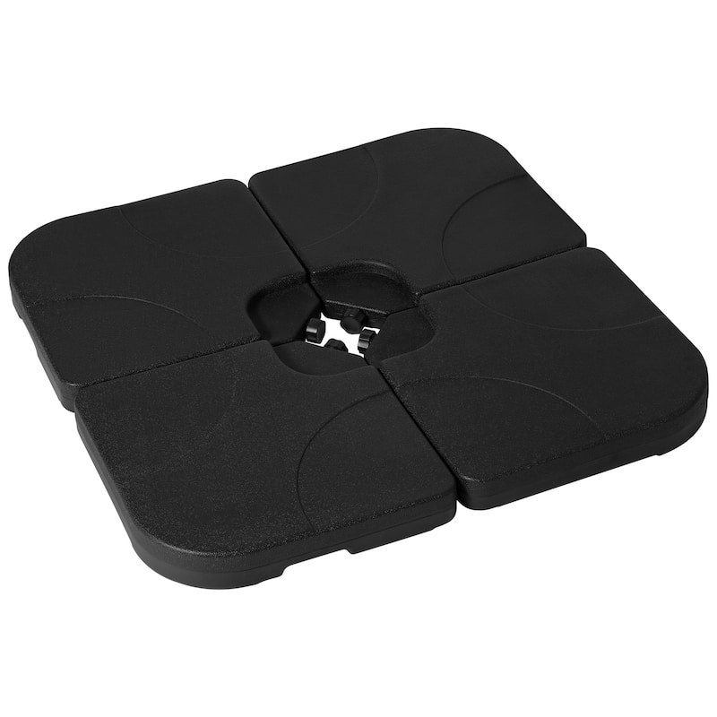 Hilford Cantilever 4-piece Heavy Duty Fillable Patio Umbrella Weighted Base Stand