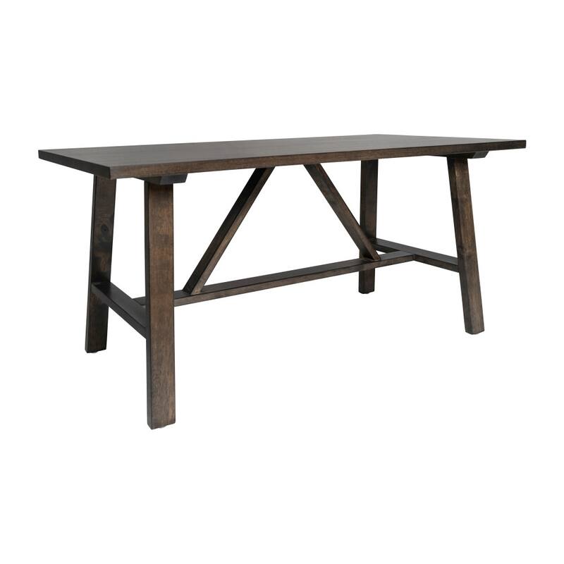 Farmhouse Style Trestle Base Solid Wood Coffee Table