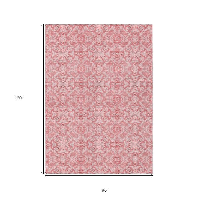 HomeRoots Medallion Transitional Rectangle Outdoor Rug
