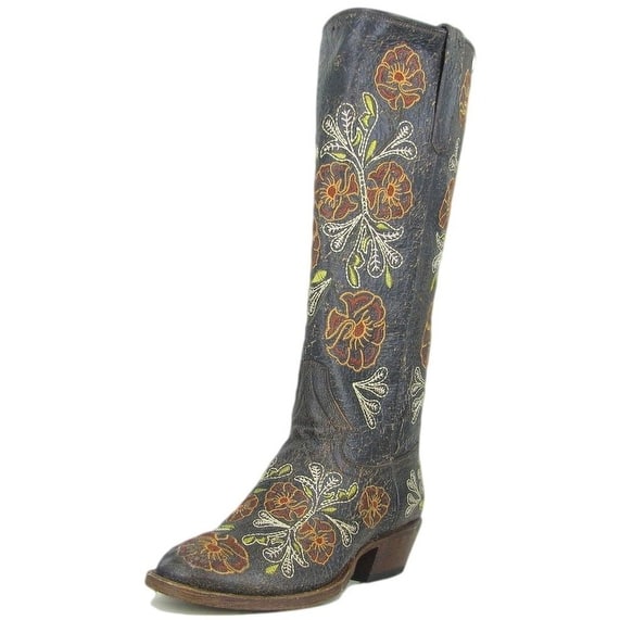 Macie Bean Western Boots Womens Cowboy Tall Floral Rivera Brown