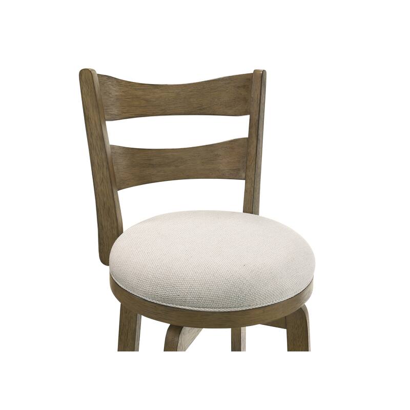 Blair Counter Height or Bar Height Rubberwood Barstool with Fabric Seat