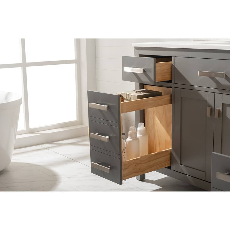 Valentino 84" Double Vanity in Grey