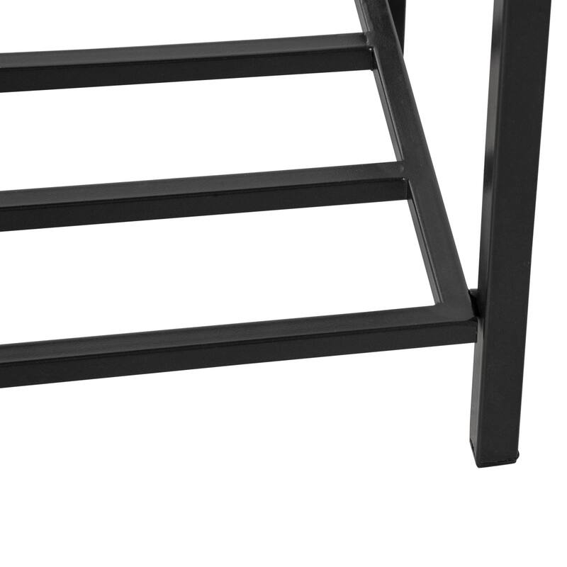 Outsunny Raised Garden Bed, Elevated Planter Box with Rattan Wicker Look, Tool Storage Shelf, Portable Design