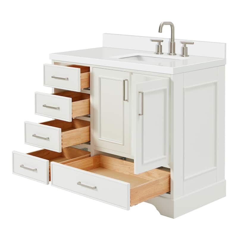 Ariel M043SRWQRVO Stafford 43" Free Standing Single Basin Vanity Set