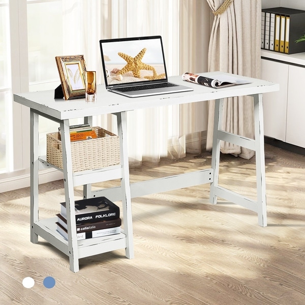 Costway home office workstation on sale wood computer desk