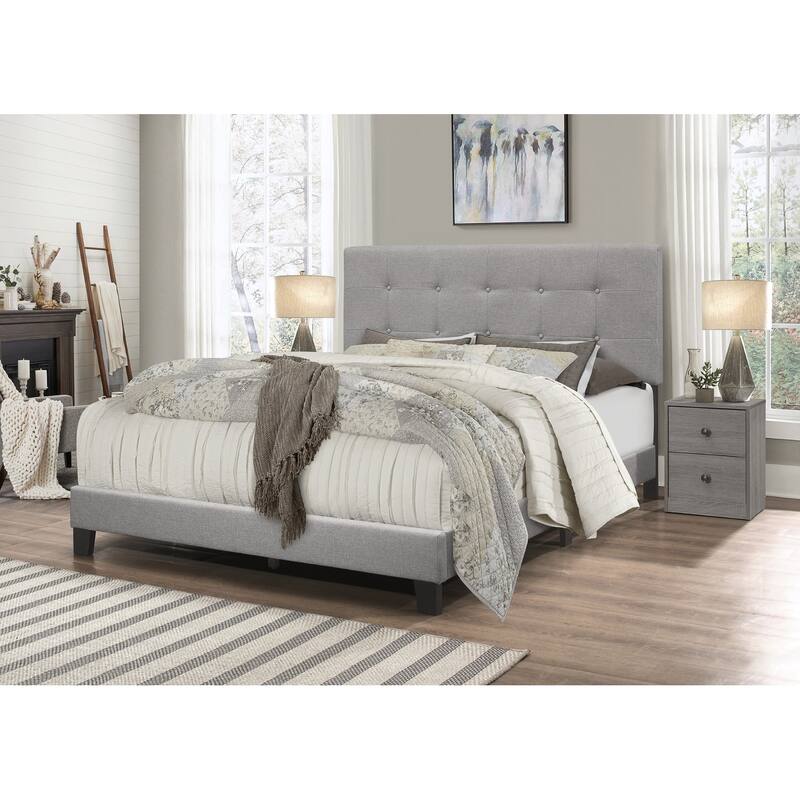 Sunderland Upholstered Platform Bed - Grey - King