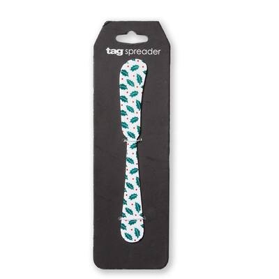 Tis The Season Enamel Spreader - Multicolor Cheese Knife & Serving Utensil, Stainless Steel, 5.85" Long, Hand Wash Only