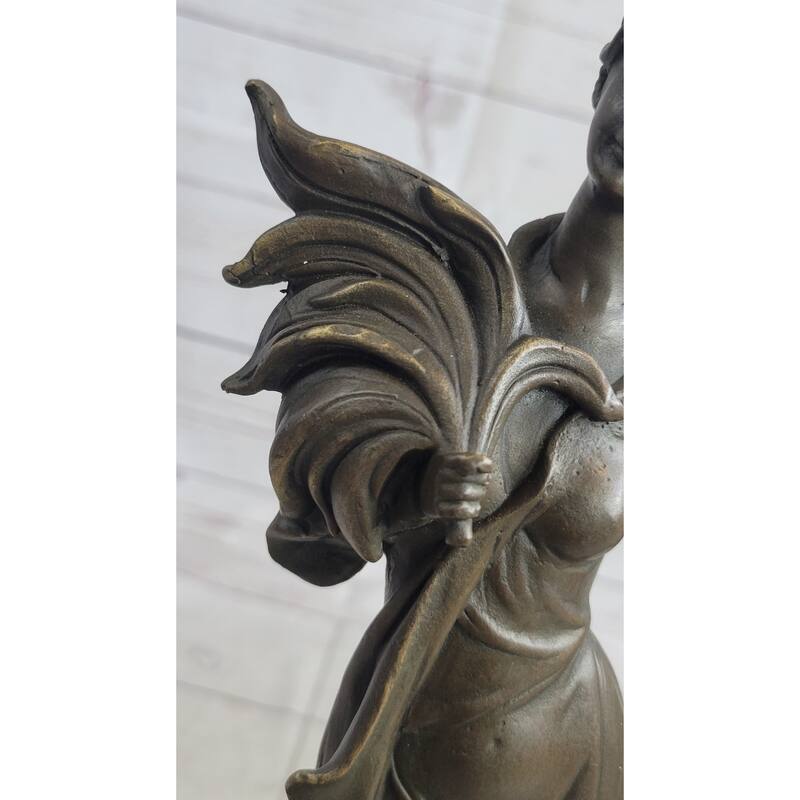 Art Deco Woman Female Figure Bronze Statue Sculpture Original Art 14 Inches X 7 Inches