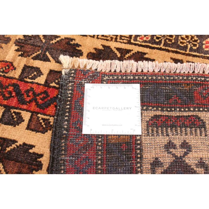 ECARPETGALLERY Hand-knotted Teimani Brown Wool Rug - 2'10 x 4'10