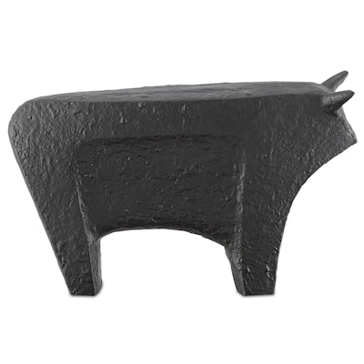 Currey & Company Sampson Black Large Bull