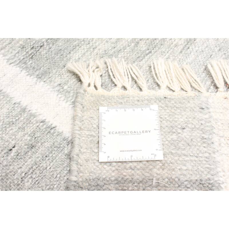 ECARPETGALLERY Flat-Weave Ankara FW Grey Wool Kilim - 5'4 x 7'8