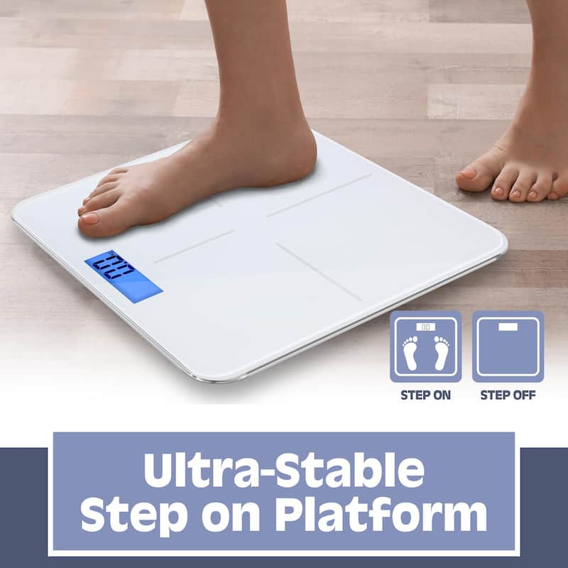 Prominence Home Digital Bathroom Scale for Body Weight, Auto Step-On Design, Ultra Thin