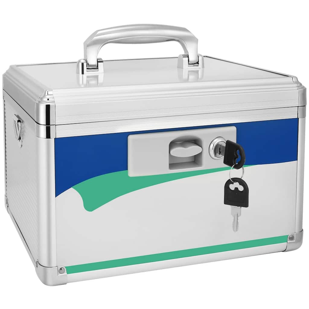 Medication Lock Box, Lock Box for Medication, Medicine Lock Box With Key, Storage Lock Box 13.4 x 7.6 x 8.2 Inch【Large】