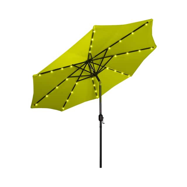 Lucent 9-foot Solar Led Lighted Patio Umbrella - Lime