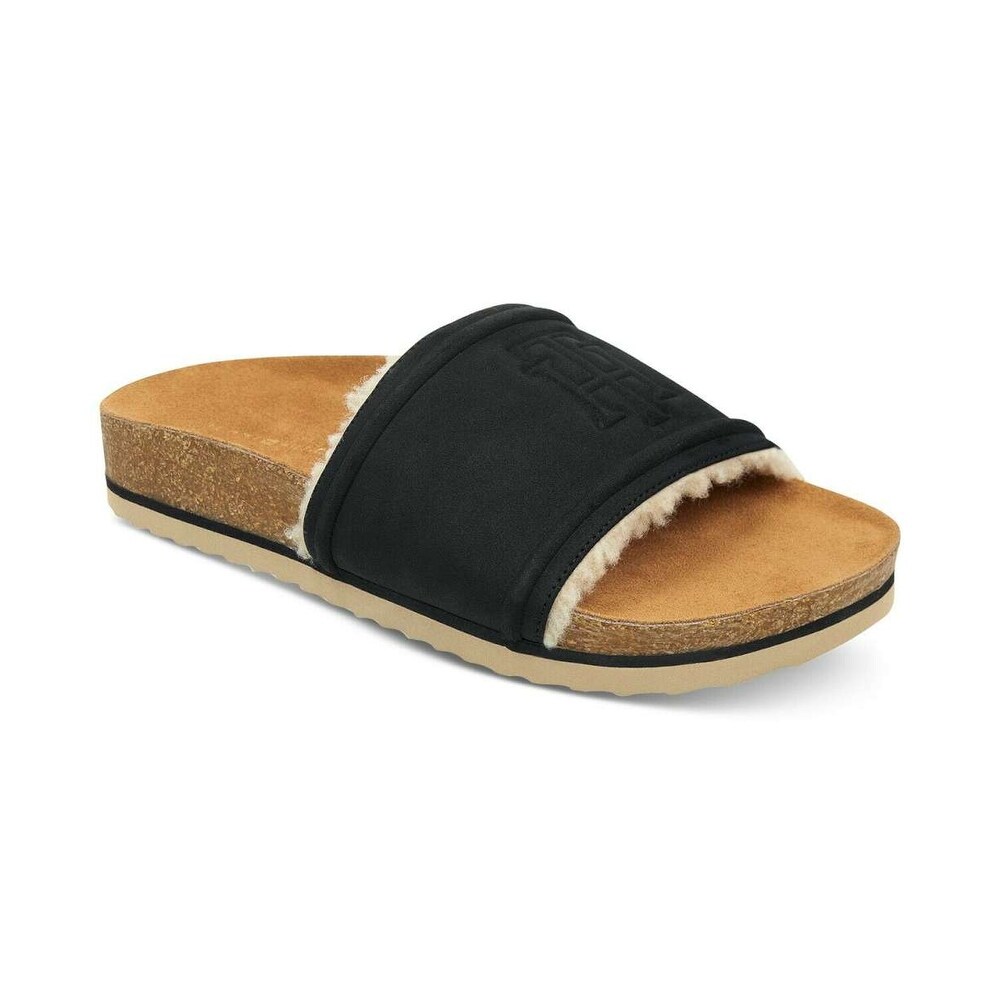 tommy hilfiger fur slides