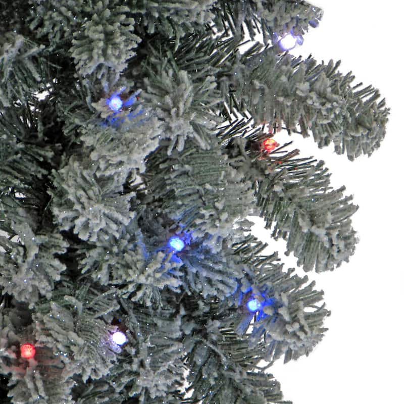 National Tree Company 9 ft. Feel Real Snowy Sheffield Spruce Garland with Twinkly LED Lights - 9 ft