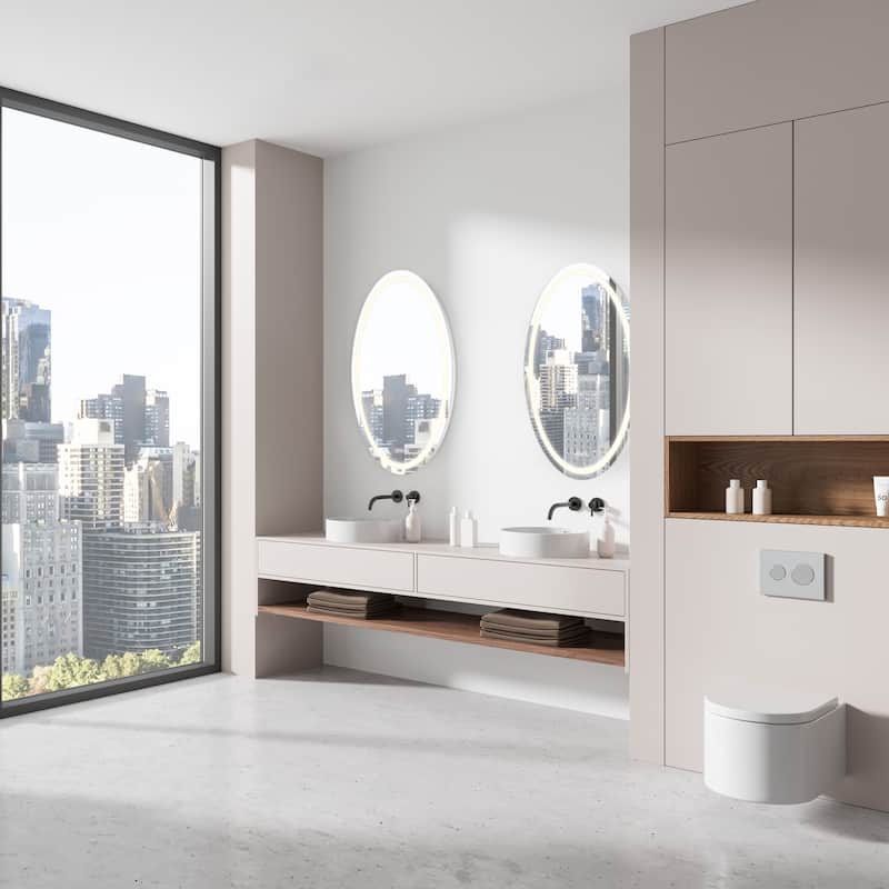 Savoy House 2-1218-24X36 Oneida 24"W x 36"H Oval Flat Glass and Metal