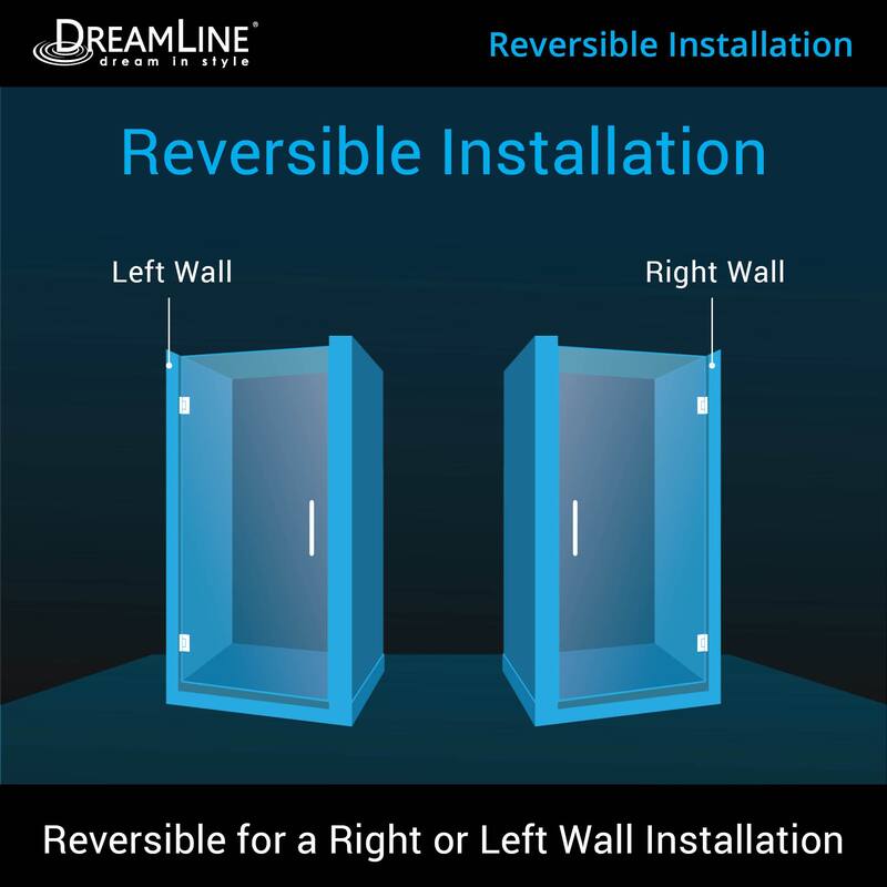 DreamLine Unidoor 23 in. W x 72 in. H Frameless Hinged Shower Door - 23" W
